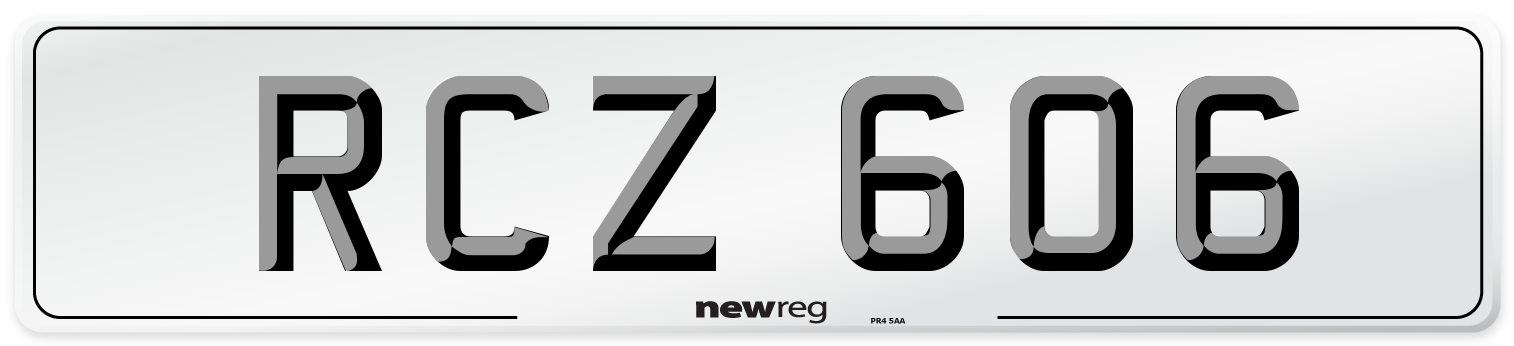 RCZ 606 Number Plate from New Reg